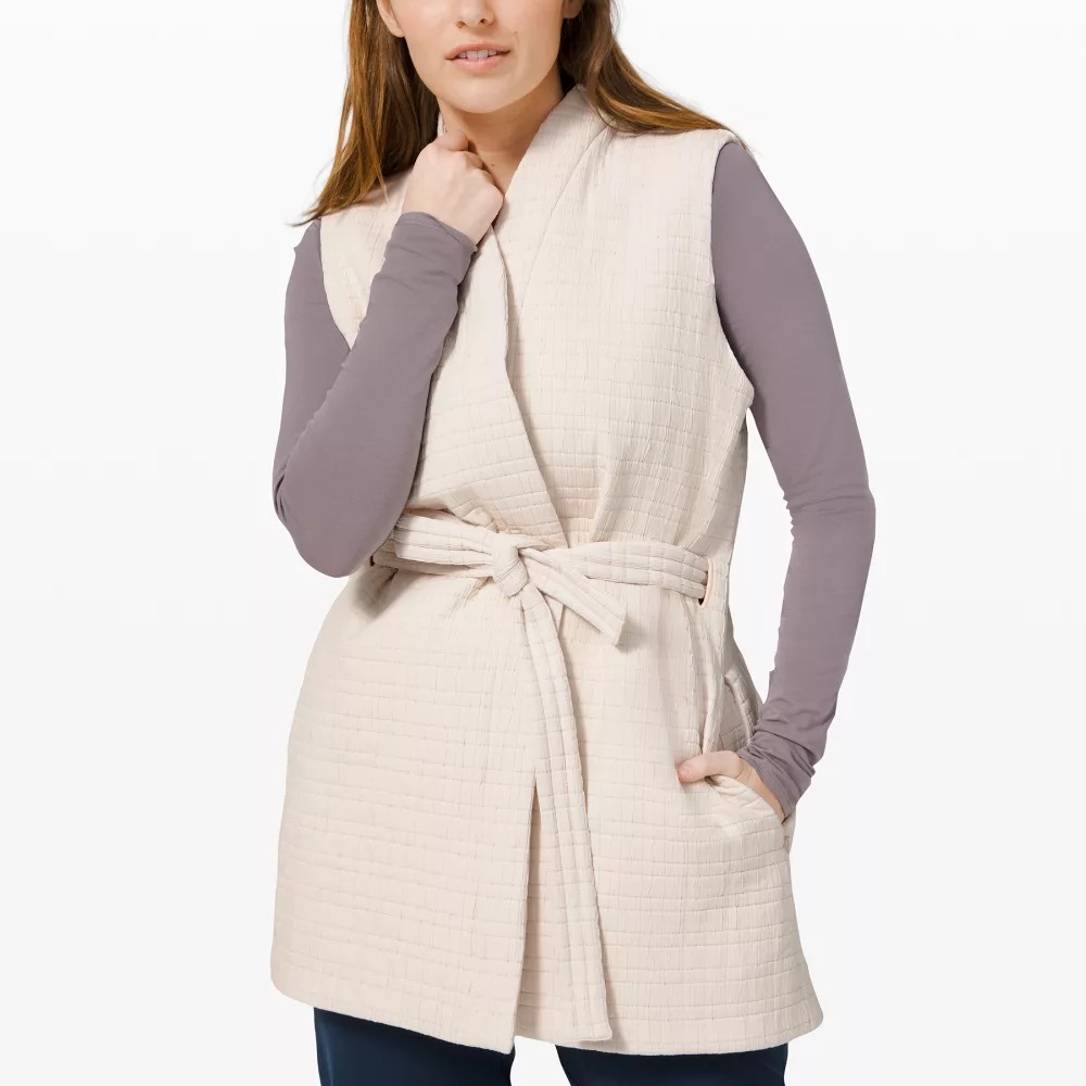 Lululemon Serene Travels Vest Size 4 Cream Jacket NYC Old Money Country Cottage